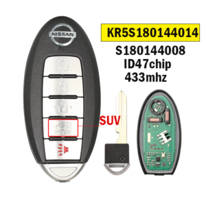 5Button Smart Car Key 433Mhz ID47 Chip KR5S180144014 For T-Nissan Pathfinder Murano 2013-2016 (SUV)