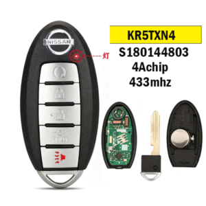 5-Button KR5TXN4 for Nissan Remote Car Keys (4Achip 433MHz) for Altima 2019-2020