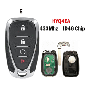 2/3/4/5 button Chevrolet smart remote control car key buttons all use 46 chips with a 433MHz frequency HYQ4AE