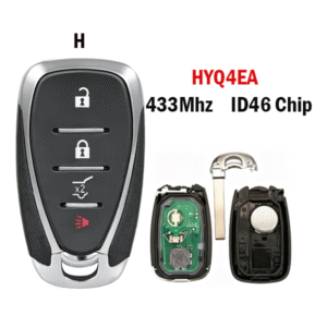 2/3/4/5 button Chevrolet smart remote control car key buttons all use 46 chips with a 433MHz frequency HYQ4AE
