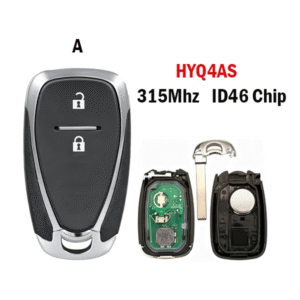 2/3/4/5 button Chevrolet smart remote control car key buttons all use 46 chips with a 315MHz frequency HYQ4AS