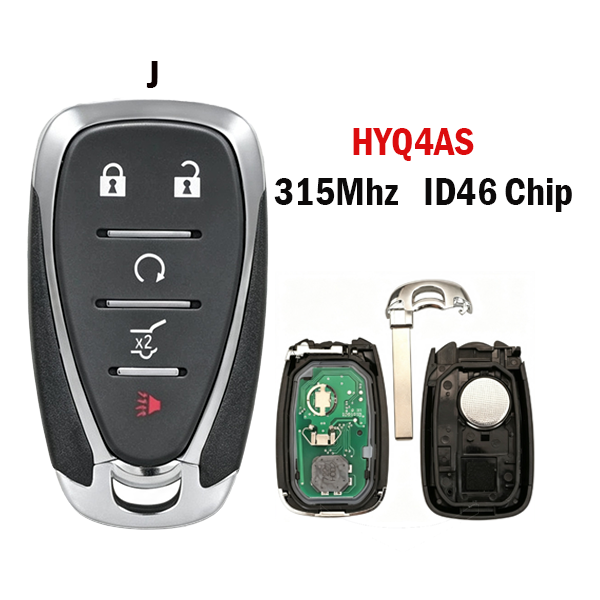 2/3/4/5 button Chevrolet smart remote control car key buttons all use 46 chips with a 315/433MHz frequency HYQ4AS/HYQ4ES - Image 12