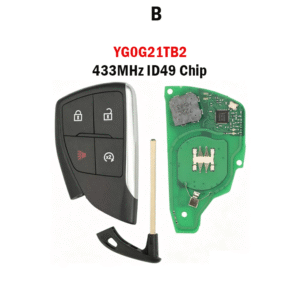 3/4/5/6 Button Smarty Car Key Fob YG0G21TB2, 433MHz ID49 Chip for Chevrolet Buick GMC