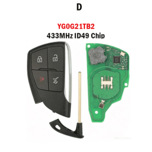 3/4/5/6 Button Smarty Car Key Fob YG0G21TB2, 433MHz ID49 Chip for Chevrolet Buick GMC