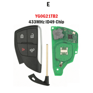 3/4/5/6 Button Smarty Car Key Fob YG0G21TB2, 433MHz ID49 Chip for Chevrolet Buick GMC