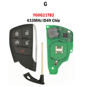 3/4/5/6 Button Smarty Car Key Fob YG0G21TB2, 433MHz ID49 Chip for Chevrolet Buick GMC