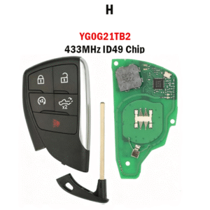 3/4/5/6 Button Smarty Car Key Fob YG0G21TB2, 433MHz ID49 Chip for Chevrolet Buick GMC