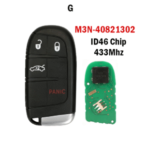 2/3/4/5Buttons M3N-40821302  433Mhz ID46 Chip Remote Car Key Fob For DODGE/ Chrysler/ JEEP