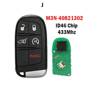 2/3/4/5Buttons M3N-40821302  433Mhz ID46 Chip Remote Car Key Fob For DODGE/ Chrysler/ JEEP
