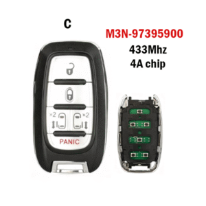Suitable for Chrysler smart card remote control car key 4A chip 433MHz M3N-97395900