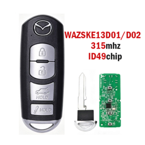 WAZSKE13D01/D02 for Mazda 4-button car key 315MHz id49chip (SUV)