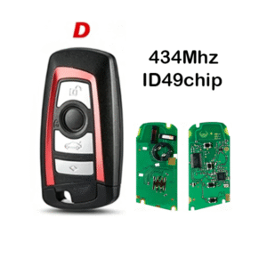 4 Button BMW CAS4+ FEM Smart Key 434MHz ID49 Chip Red Trim