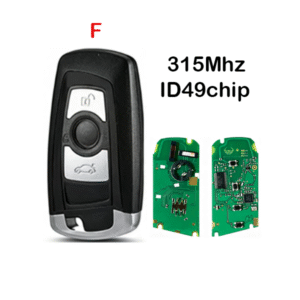 3 Button BMW CAS4+ FEM Smart Key 315MHz ID49 Chip Plain Black